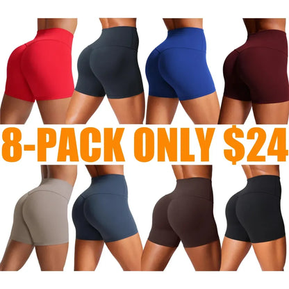 Womens Butterlift High Waist Scrunch Butt Biker Shorts 4 Inches