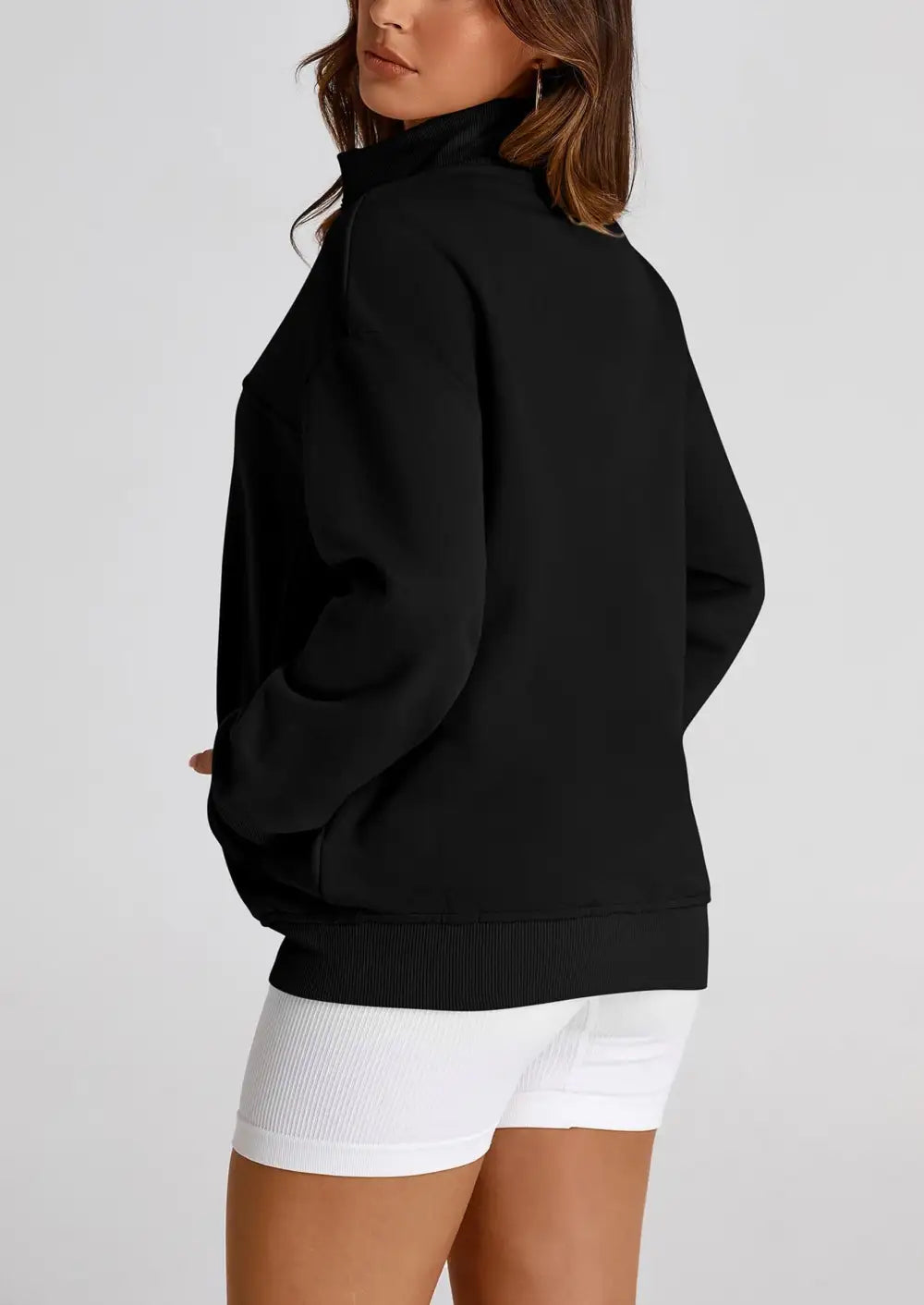Women's SpringFall Fashion Full Zip Up SweatshirtLong Sleeve Loose Fit TrendyCasual Jacket with Pockets