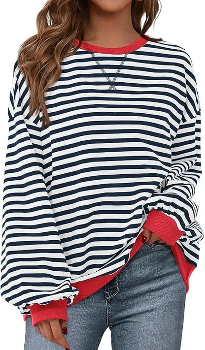 ✨ Women’s Striped Hoodie Sweatshirt – Cozy, Cute & Fall-Ready