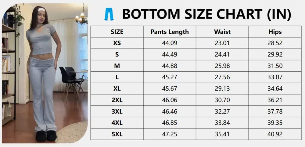 Women's Two-Piece Casual Set: Fitted Short-Sleeve Top with Bell-Bottom Pants