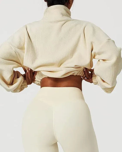 Women's Stand Collar Jacket Long Sleeve Sweatshirt Women's Fall Jacket