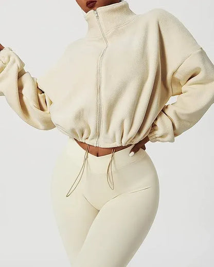 Women's Stand Collar Jacket Long Sleeve Sweatshirt Women's Fall Jacket