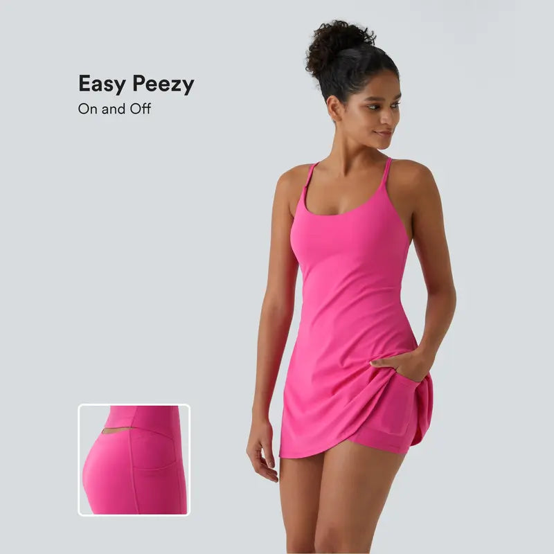 Plush Backless Active Dress-Easy Peezy Edition
